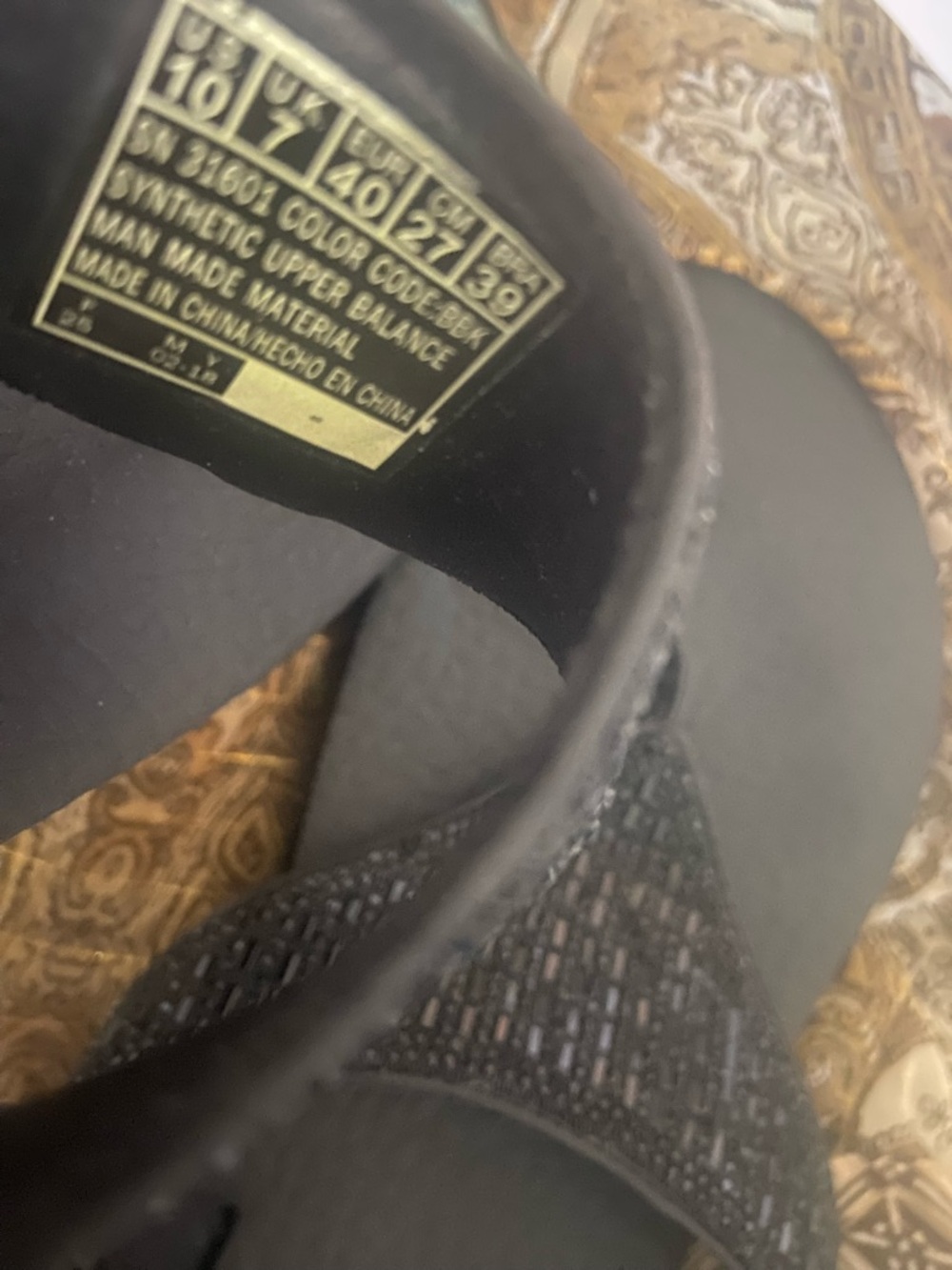 Skechers 10 Black Sparkle Women's Wedge Flip Flops - Picture 3 of 3